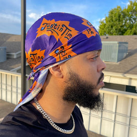 Dragon Ball Z Purple Silky Durag for 360 Waves