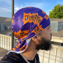 Load image into Gallery viewer, Dragon Ball Z Purple Silky Durag for Braids