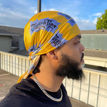 Cargar imagen en el visor de la galería, Infinity Stones Yellow Silky Durag for 360 Waves
