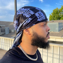 Load image into Gallery viewer, Premium Silky Satin Obsidian Black Durag