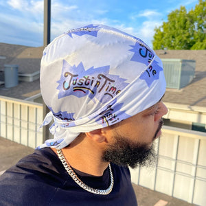 Icy White Silky Durag for Braids