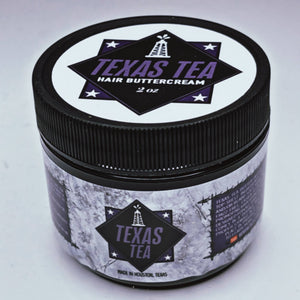 Crema de mantequilla para cabello y barba de té de Texas con aceites esenciales